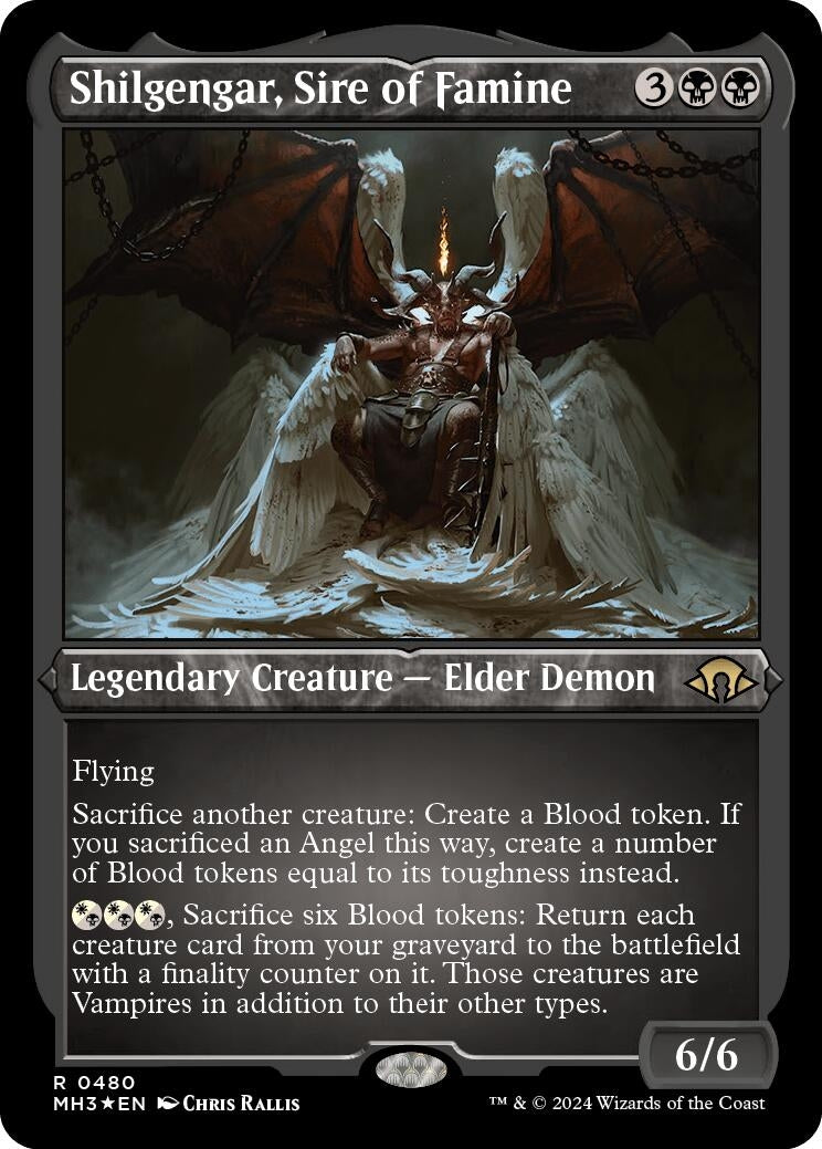 Image for Shilgengar, Sire of Famine (Foil Etched) (480) [Modern Horizons 3] - Magic: The Gathering