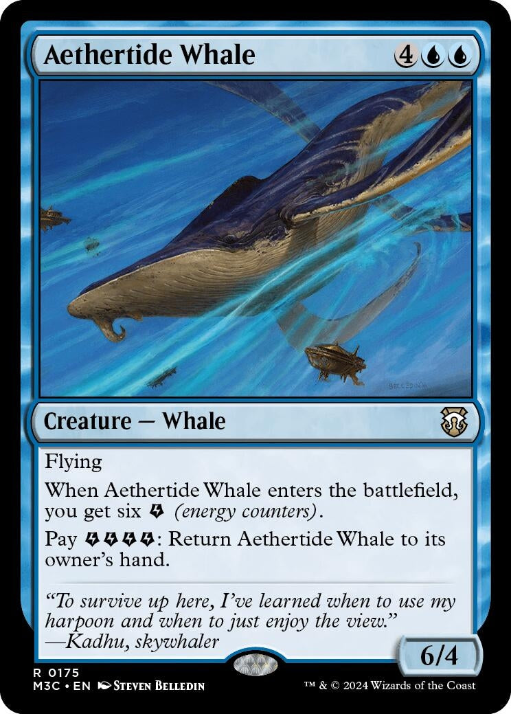 Image for Aethertide Whale (Ripple Foil) (175) [Modern Horizons 3] - Magic: The Gathering