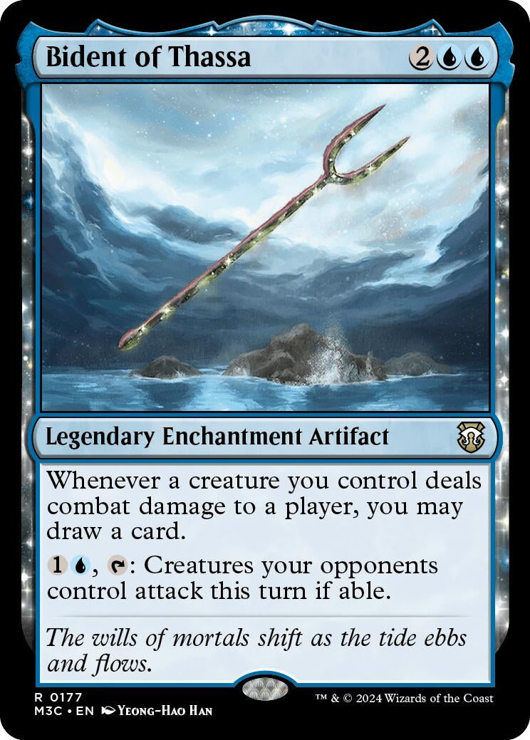 Image for Bident of Thassa (Ripple Foil) (177) [Modern Horizons 3] - Magic: The Gathering