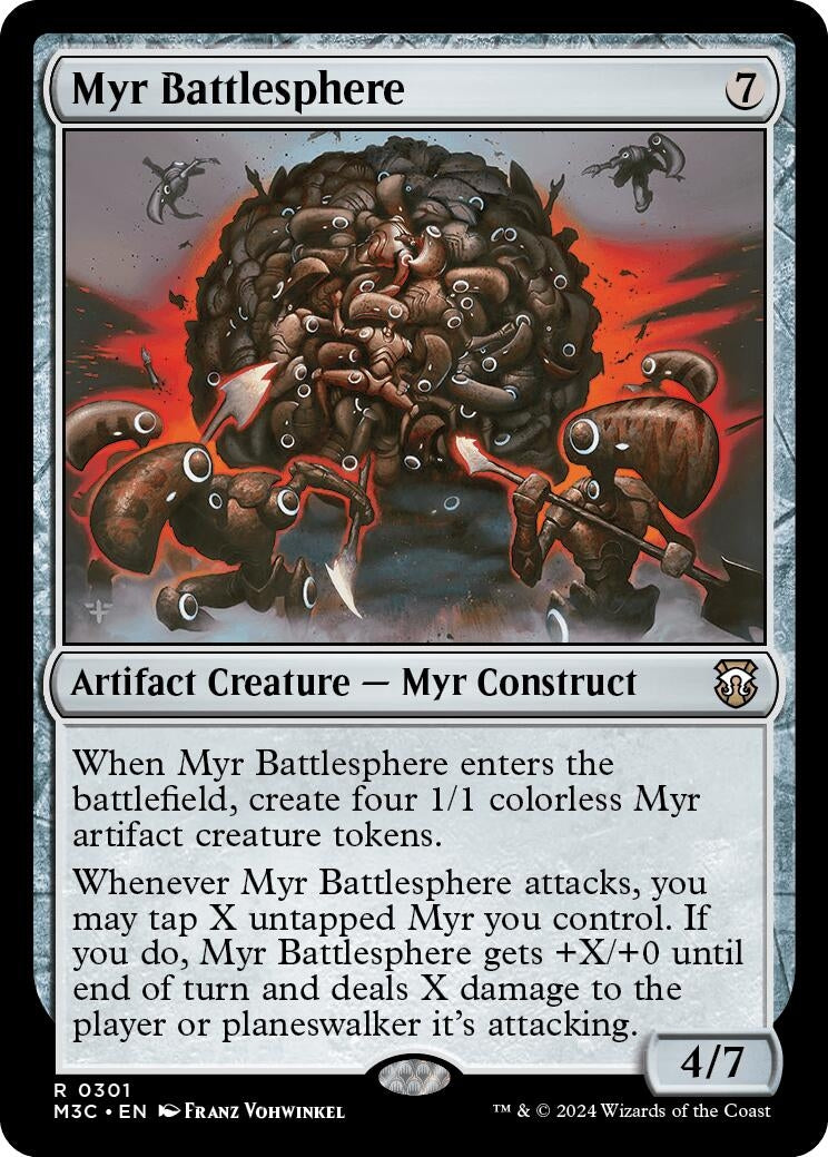 Image for Myr Battlesphere (Ripple Foil) (301) [Modern Horizons 3] - Magic: The Gathering