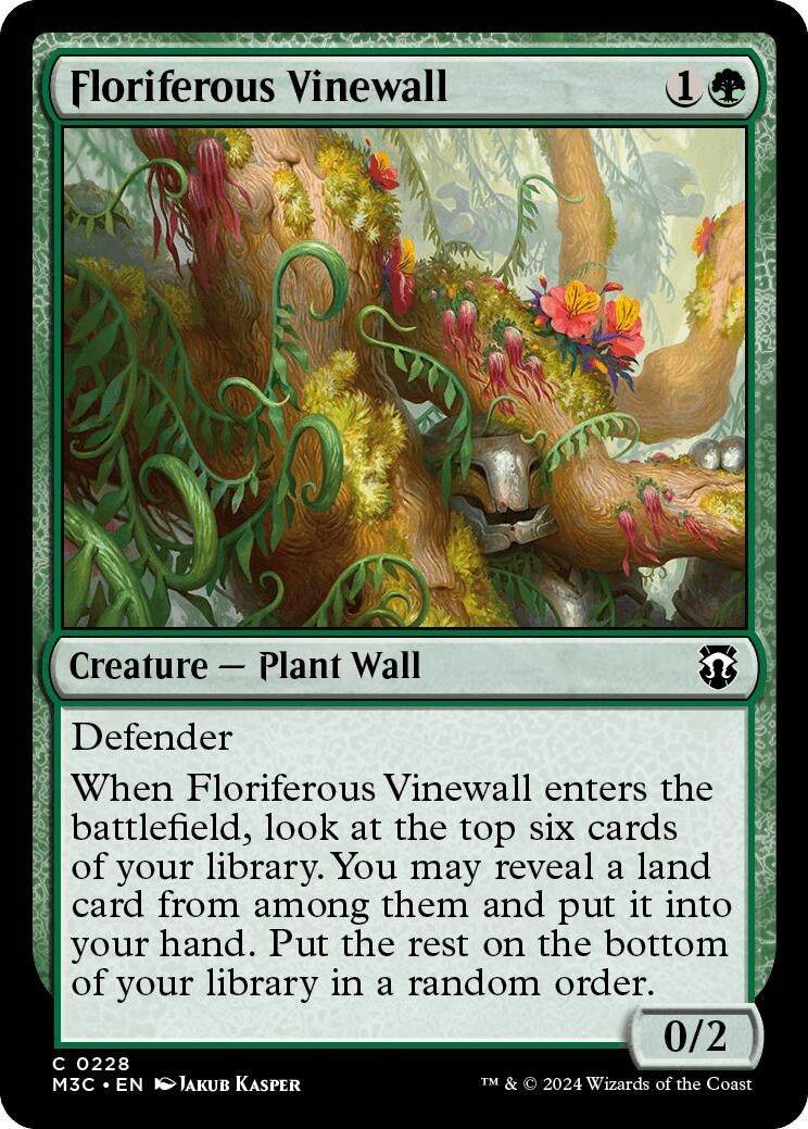 Image for Floriferous Vinewall (228) [Modern Horizons 3] - Magic: The Gathering