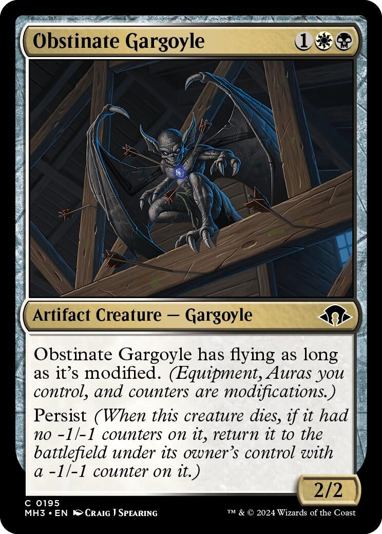 Image for Obstinate Gargoyle (195) [Modern Horizons 3] - Magic: The Gathering