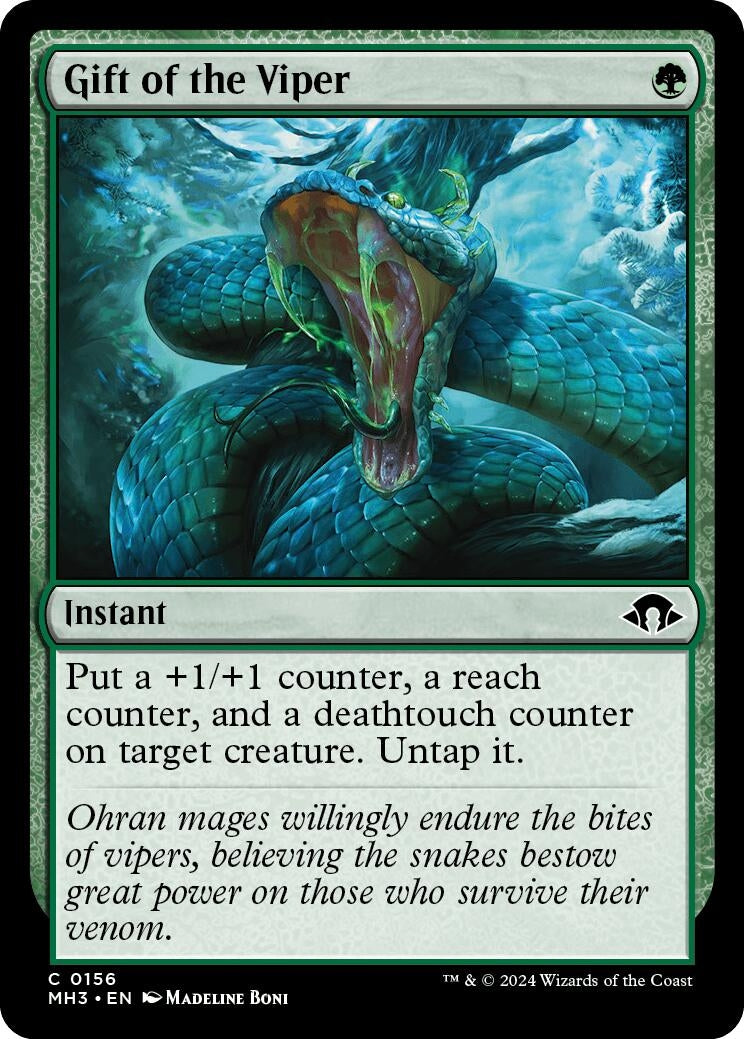 Image for Gift of the Viper (156) [Modern Horizons 3] - Magic: The Gathering