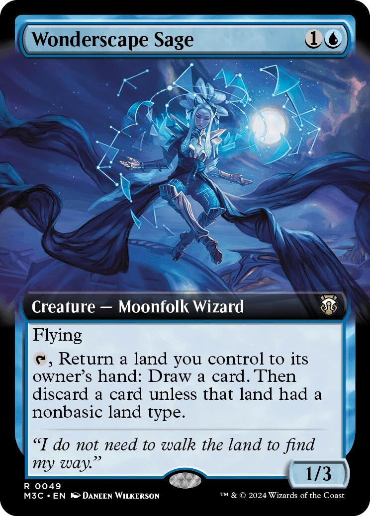 Image for Wonderscape Sage (Extended Art) (49) [Modern Horizons 3] - Magic: The Gathering