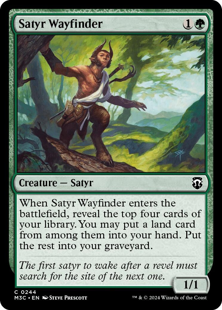 Image for Satyr Wayfinder (Ripple Foil) (244) [Modern Horizons 3] - Magic: The Gathering