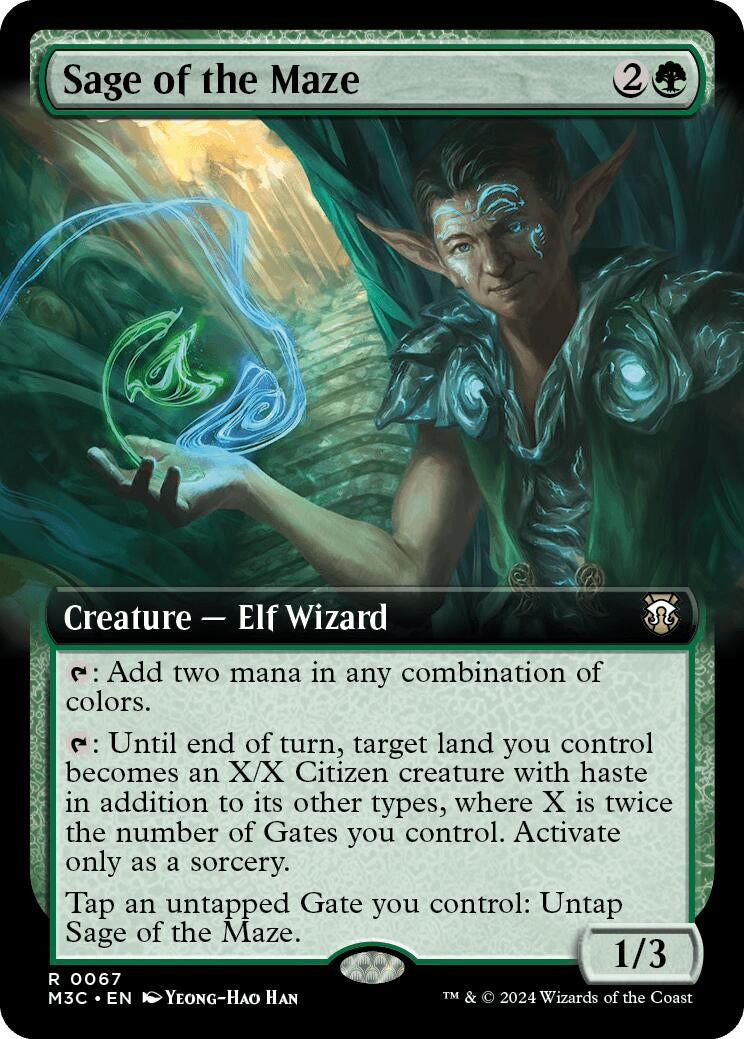 Image for Sage of the Maze (Extended Art) (Ripple Foil) (67) [Modern Horizons 3] - Magic: The Gathering
