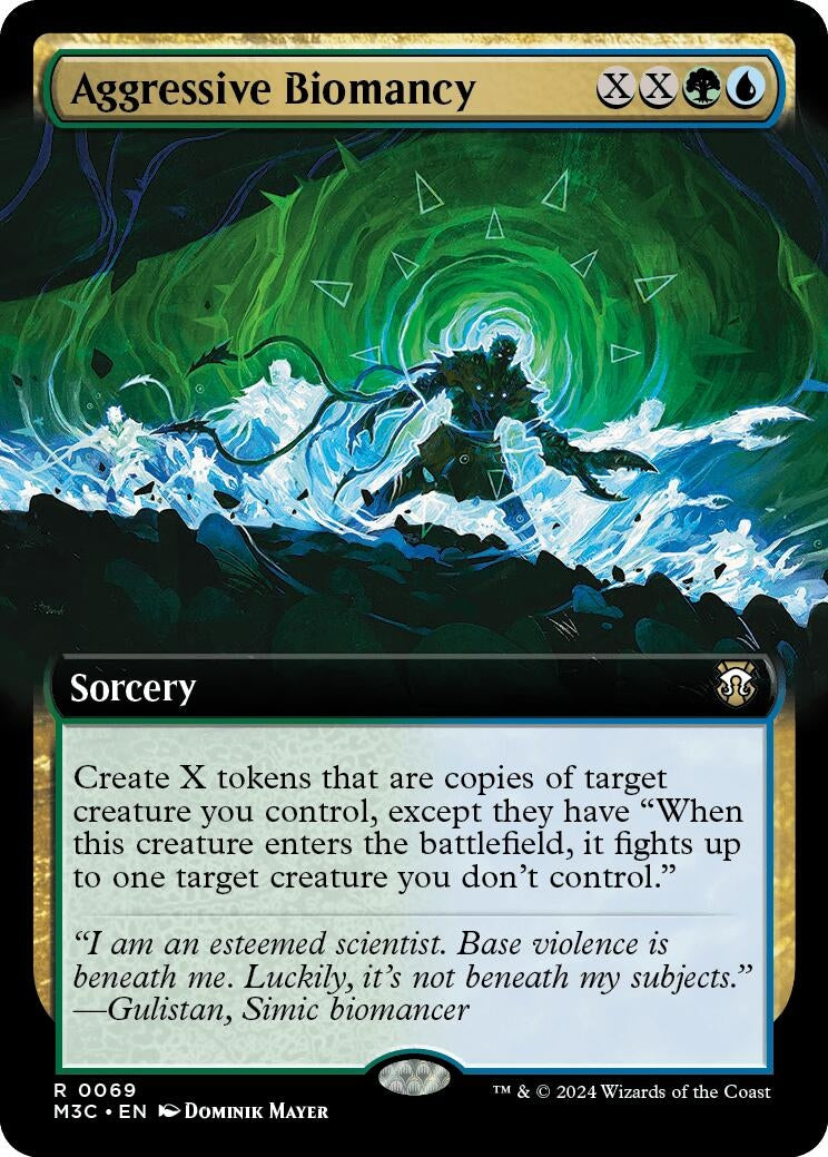 Image for Aggressive Biomancy (Extended Art) (Ripple Foil) (69) [Modern Horizons 3] - Magic: The Gathering