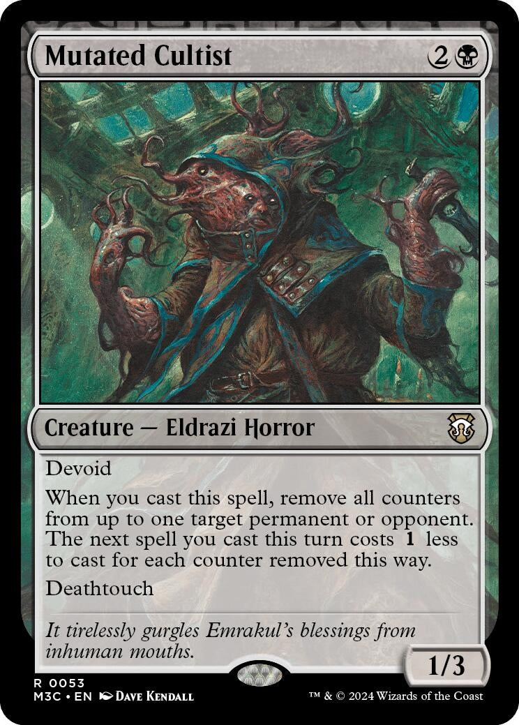 Image for Mutated Cultist (Ripple Foil) (53) [Modern Horizons 3] - Magic: The Gathering