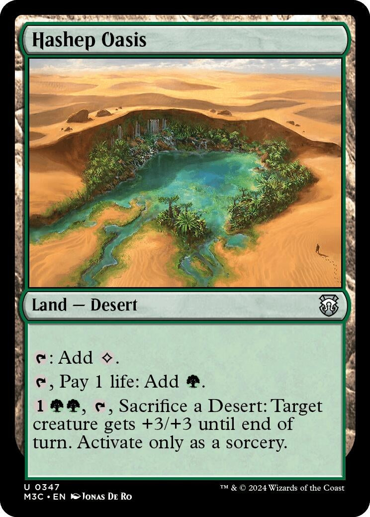 Image for Hashep Oasis (Ripple Foil) (347) [Modern Horizons 3] - Magic: The Gathering