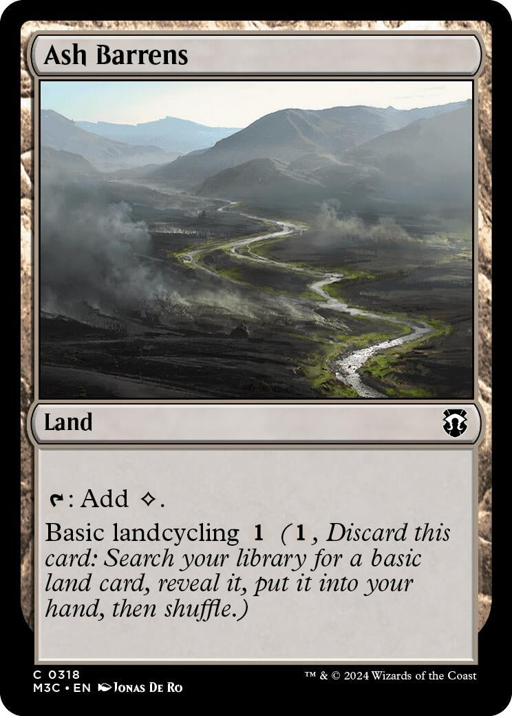 Image for Ash Barrens (Ripple Foil) (318) [Modern Horizons 3] - Magic: The Gathering