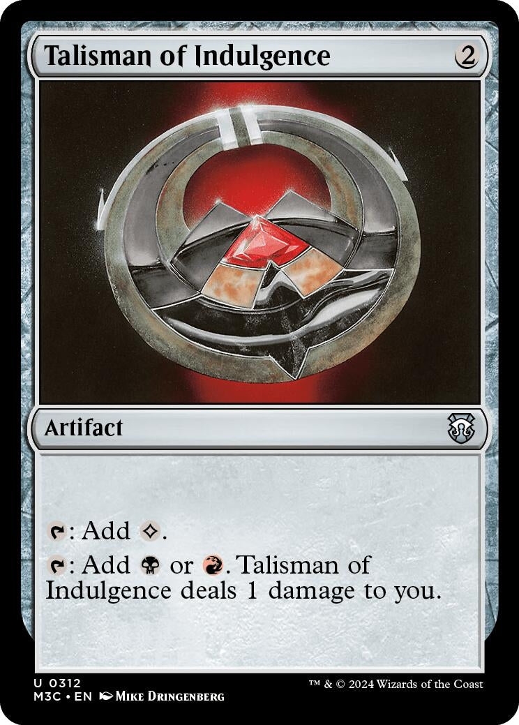 Image for Talisman of Indulgence (312) [Modern Horizons 3] - Magic: The Gathering
