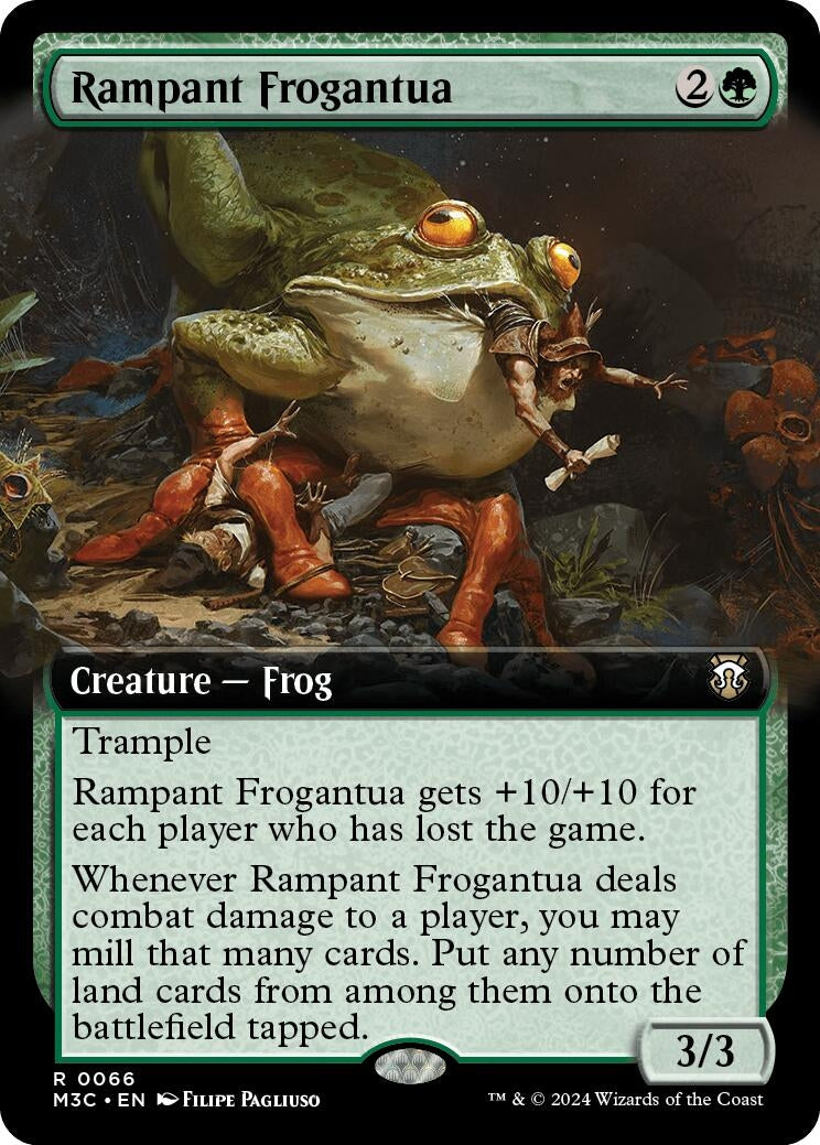 Image for Rampant Frogantua (Extended Art) (Ripple Foil) (66) [Modern Horizons 3] - Magic: The Gathering