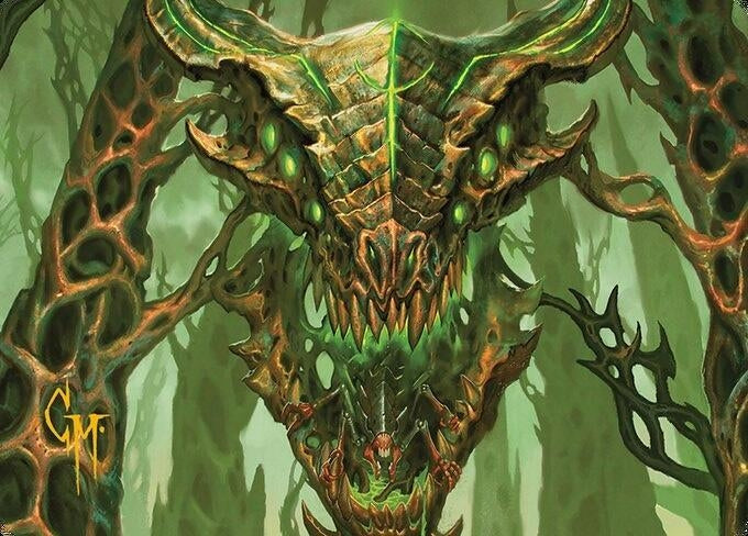 Image for Colossal Dreadmask Art Card (Gold-Stamped Signature) (8) [Modern Horizons 3] - Magic: The Gathering