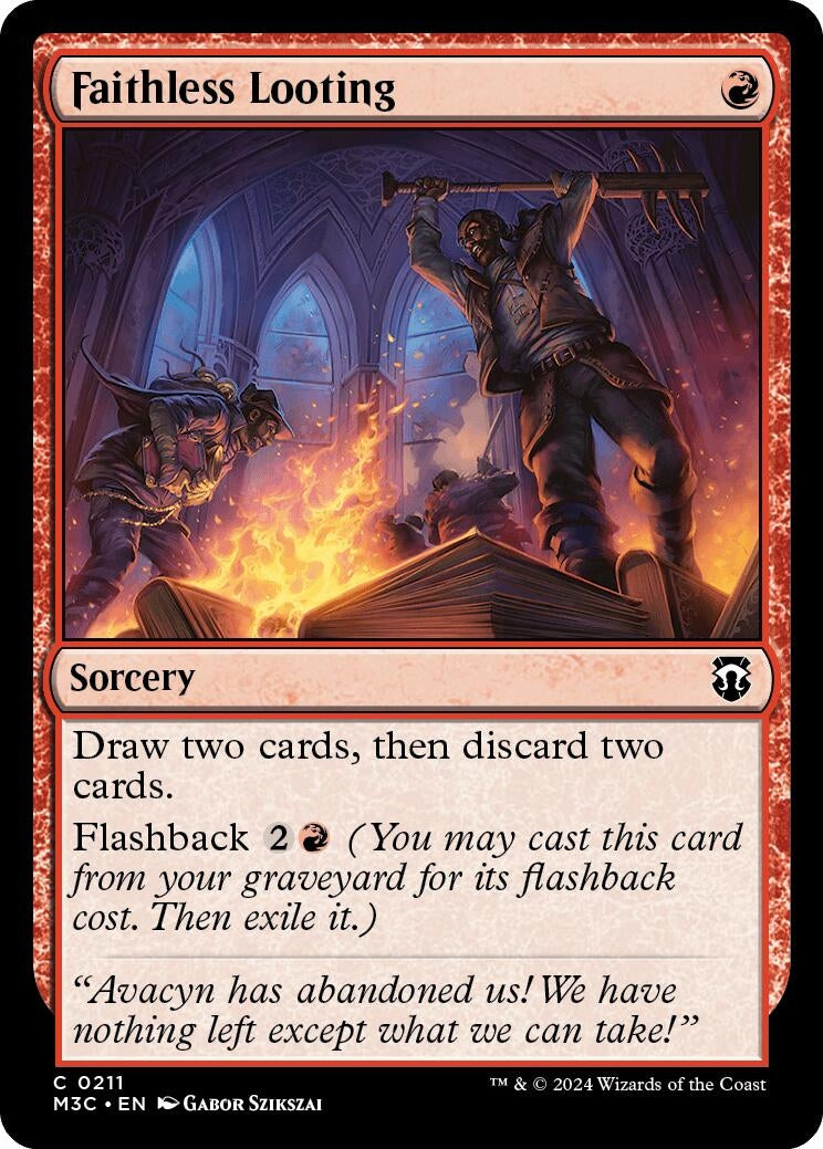 Image for Faithless Looting (Ripple Foil) (211) [Modern Horizons 3] - Magic: The Gathering