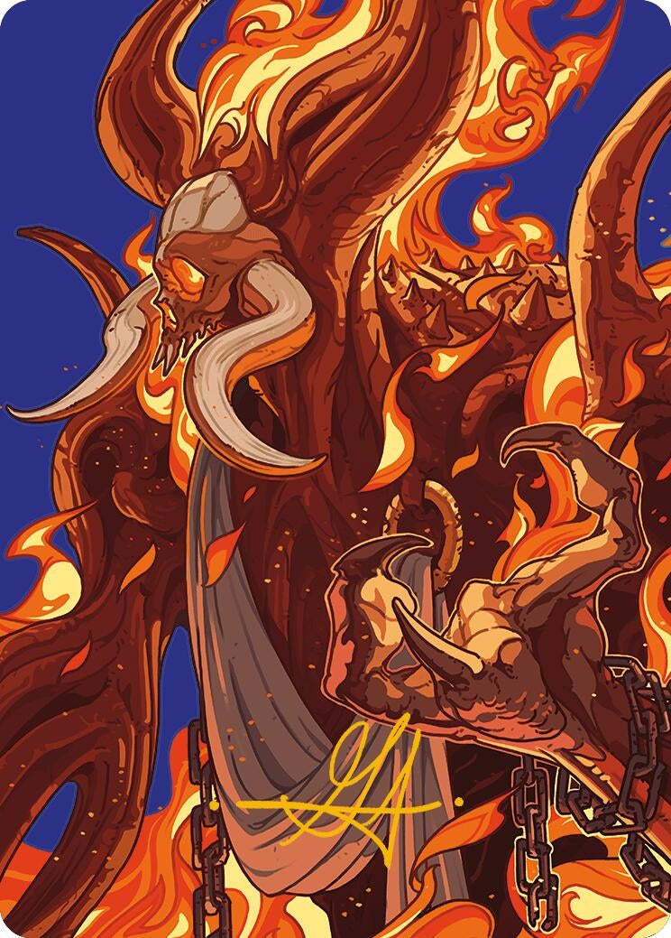 Image for Phlage, Titan of Fire's Fury Art Card (Gold-Stamped Signature) (50) [Modern Horizons 3] - Magic: The Gathering