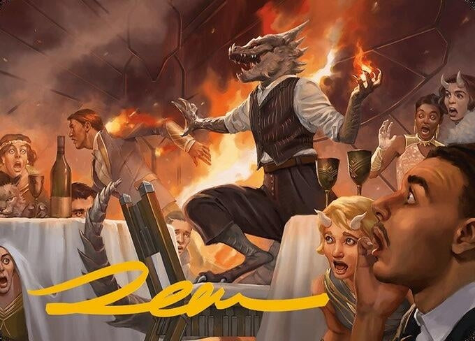 Image for Party Thrasher Art Card (Gold-Stamped Signature) (6) [Modern Horizons 3] - Magic: The Gathering