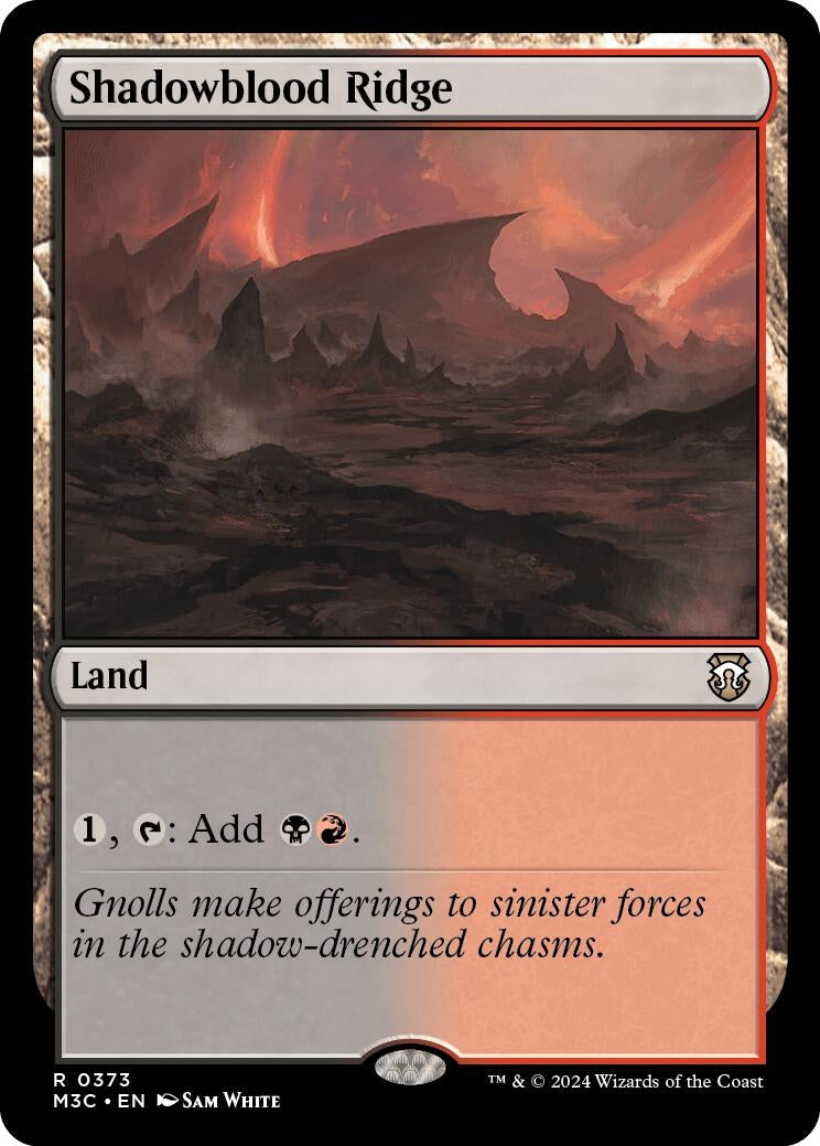 Image for Shadowblood Ridge (Ripple Foil) (373) [Modern Horizons 3] - Magic: The Gathering