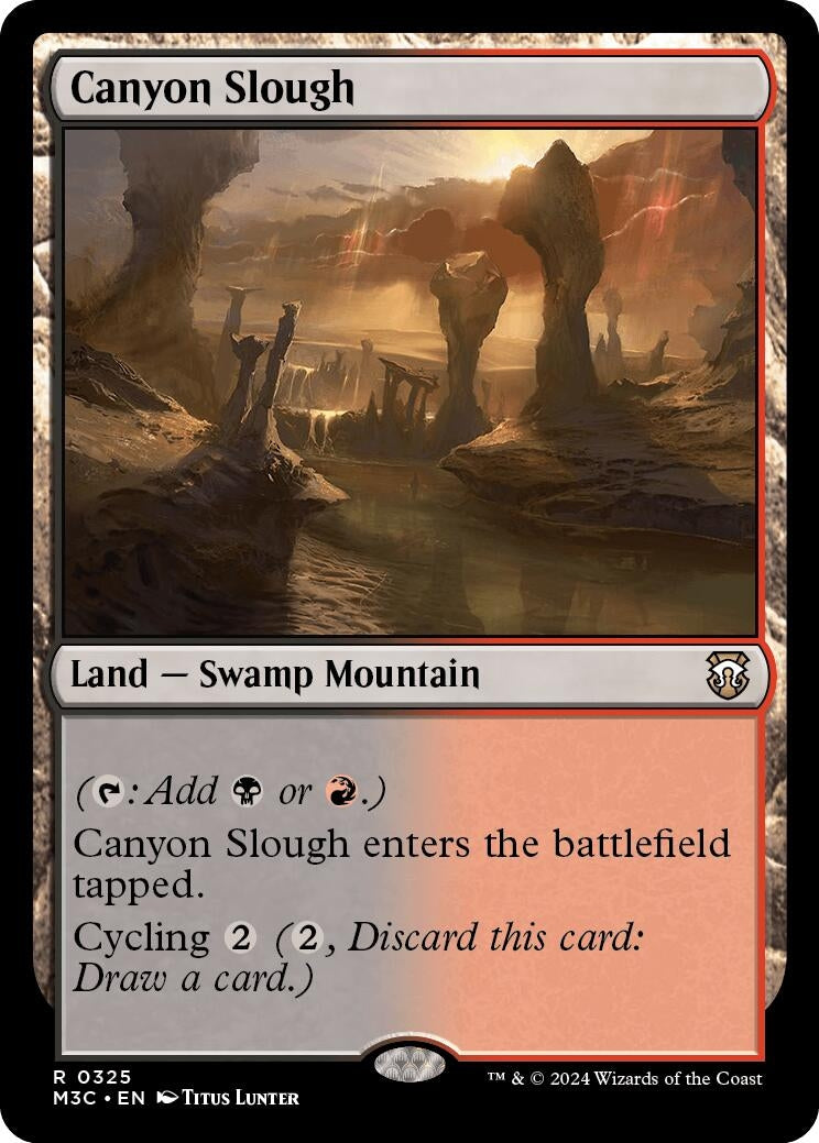Image for Canyon Slough (Ripple Foil) (325) [Modern Horizons 3] - Magic: The Gathering