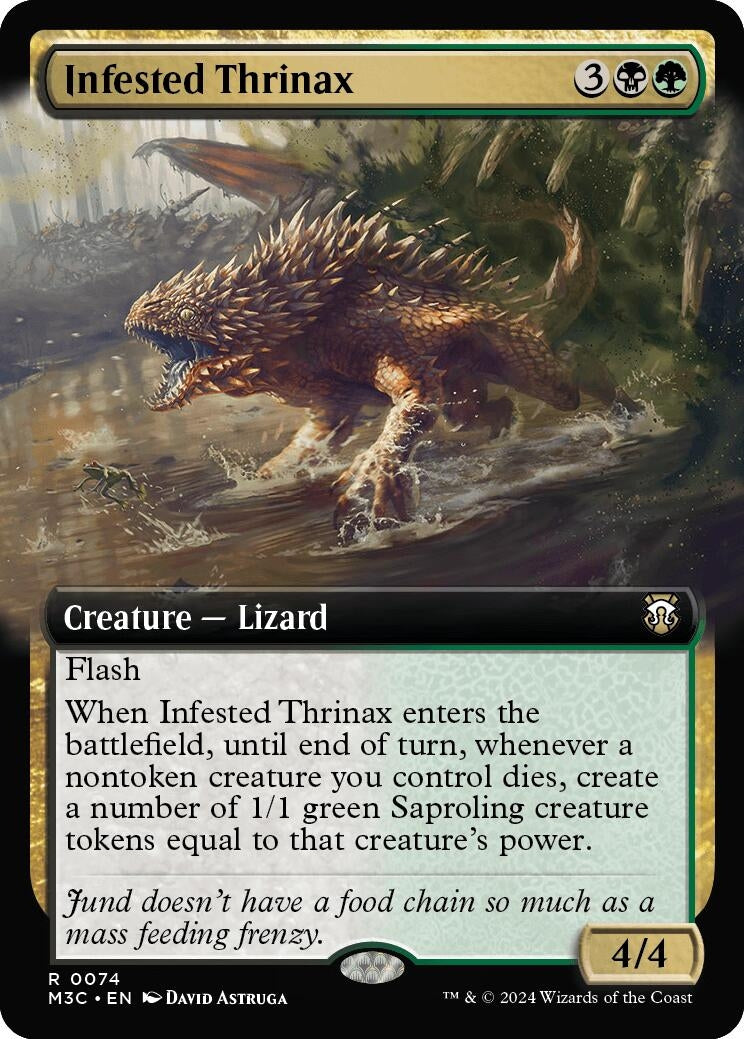 Image for Infested Thrinax (Extended Art) (Ripple Foil) (74) [Modern Horizons 3] - Magic: The Gathering