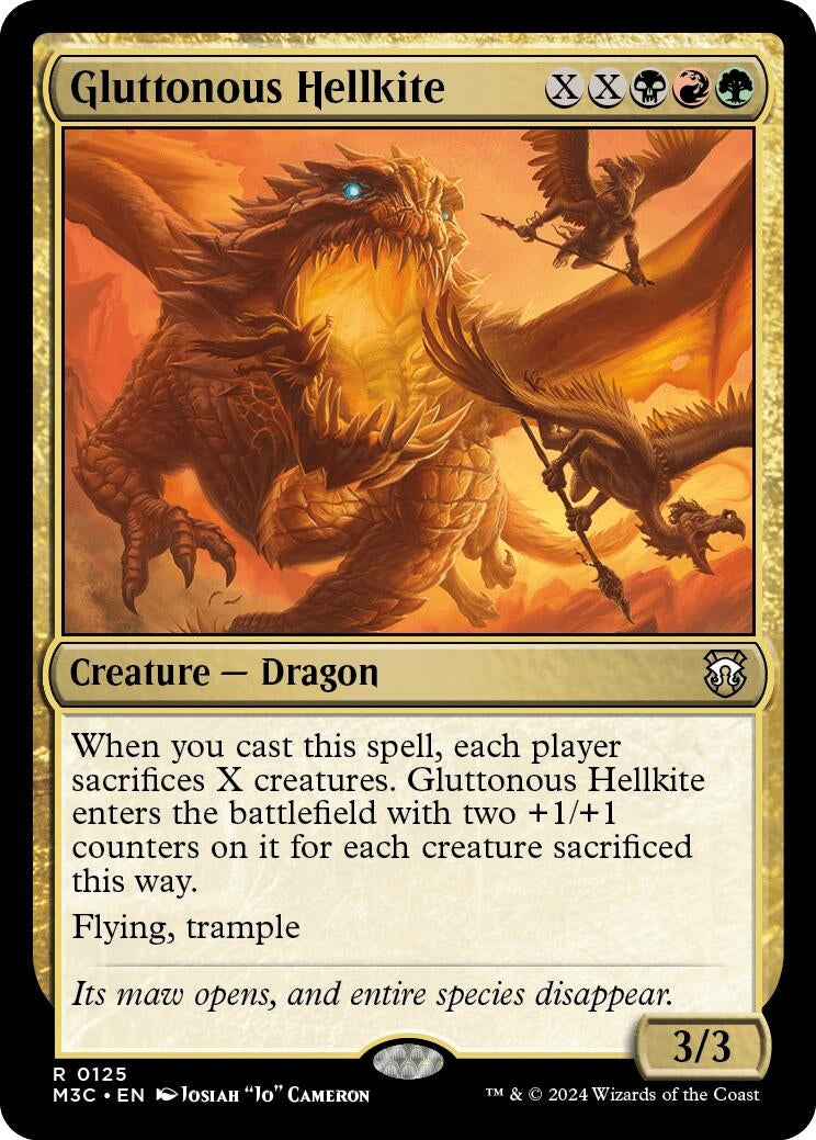 Image for Gluttonous Hellkite (125) [Modern Horizons 3] - Magic: The Gathering