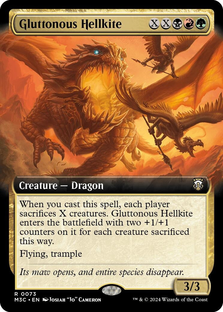 Image for Gluttonous Hellkite (Extended Art) (73) [Modern Horizons 3] - Magic: The Gathering