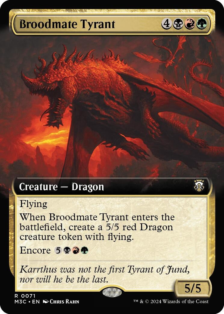 Image for Broodmate Tyrant (Extended Art) (Ripple Foil) (71) [Modern Horizons 3] - Magic: The Gathering