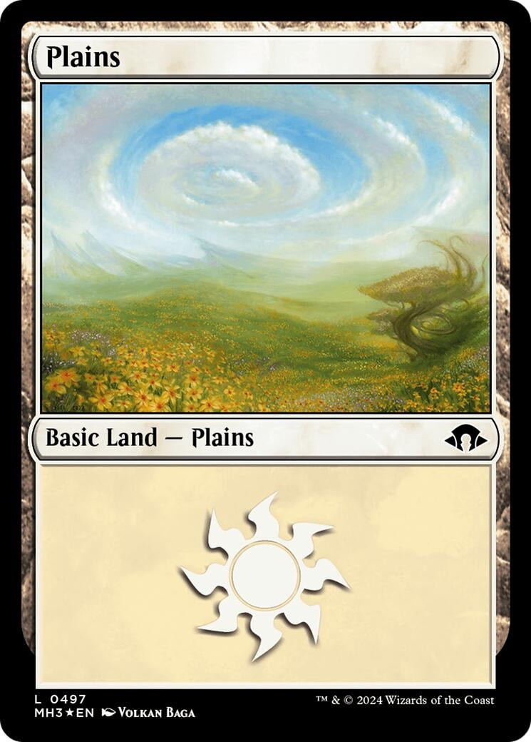 Image for Plains (0497) (Ripple Foil) (497) [Modern Horizons 3] - Magic: The Gathering
