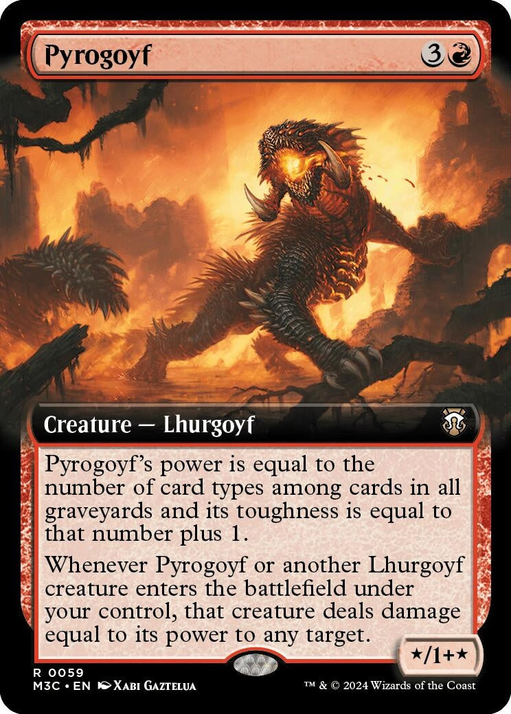 Image for Pyrogoyf (Extended Art) (59) [Modern Horizons 3] - Magic: The Gathering