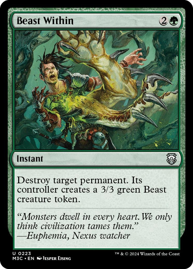 Image for Beast Within (Ripple Foil) (223) [Modern Horizons 3] - Magic: The Gathering