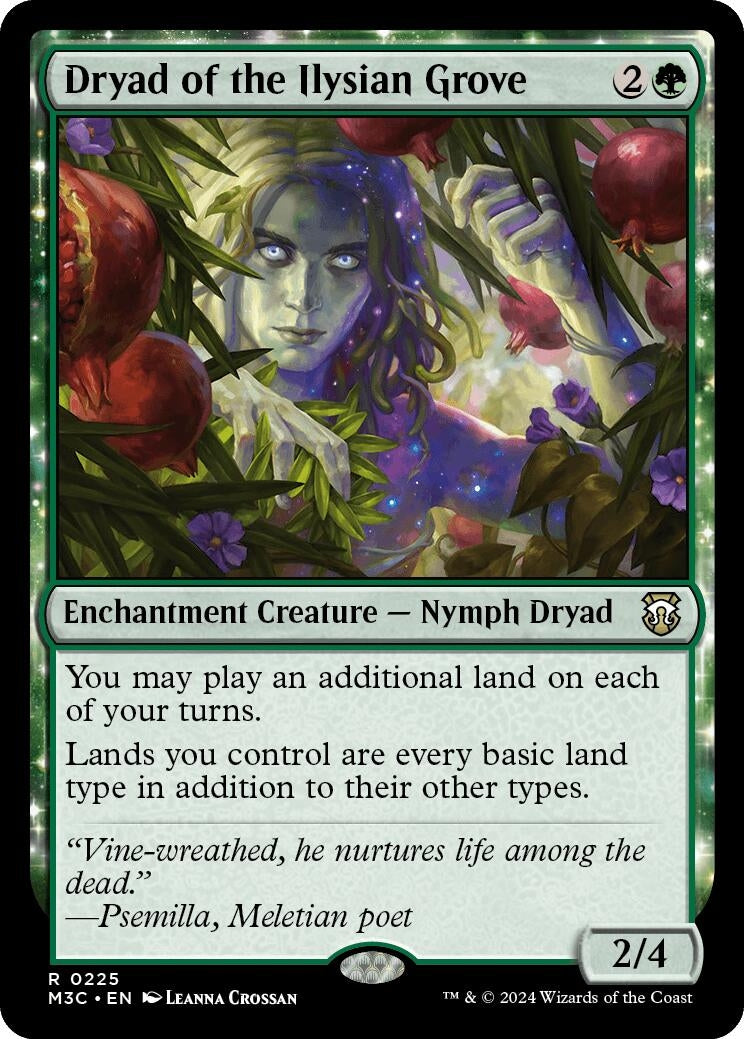 Dryad of the Ilysian Grove (Ripple Foil) (225) [Commander: Modern Horizons 3]