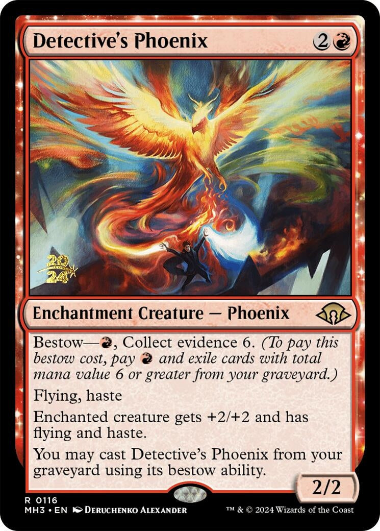 Image for Detective's Phoenix (116) [Prerelease Cards] - Magic: The Gathering