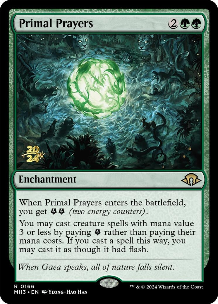 Image for Primal Prayers (166) [Prerelease Cards] - Magic: The Gathering