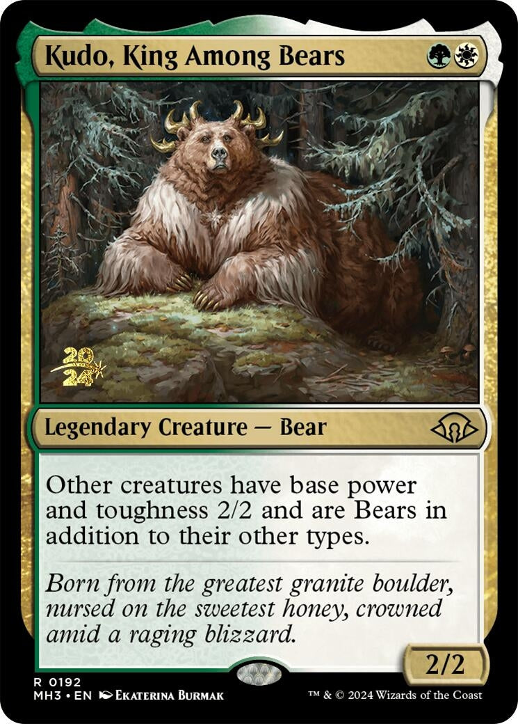 Image for Kudo, King Among Bears (192) [Prerelease Cards] - Magic: The Gathering