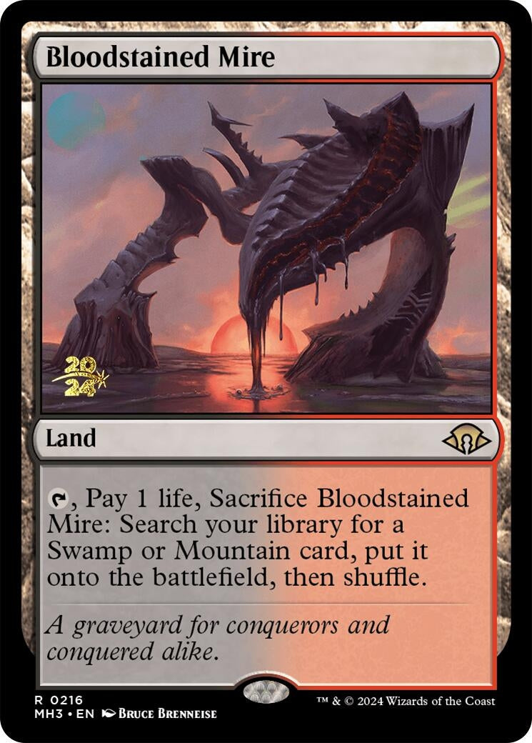 Image for Bloodstained Mire (216) [Prerelease Cards] - Magic: The Gathering