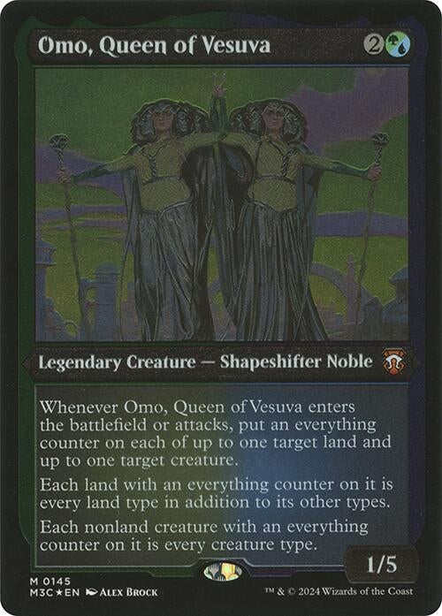 Image for Omo, Queen of Vesuva (Display Commander) - Thick Stock (145) [Modern Horizons 3] - Magic: The Gathering