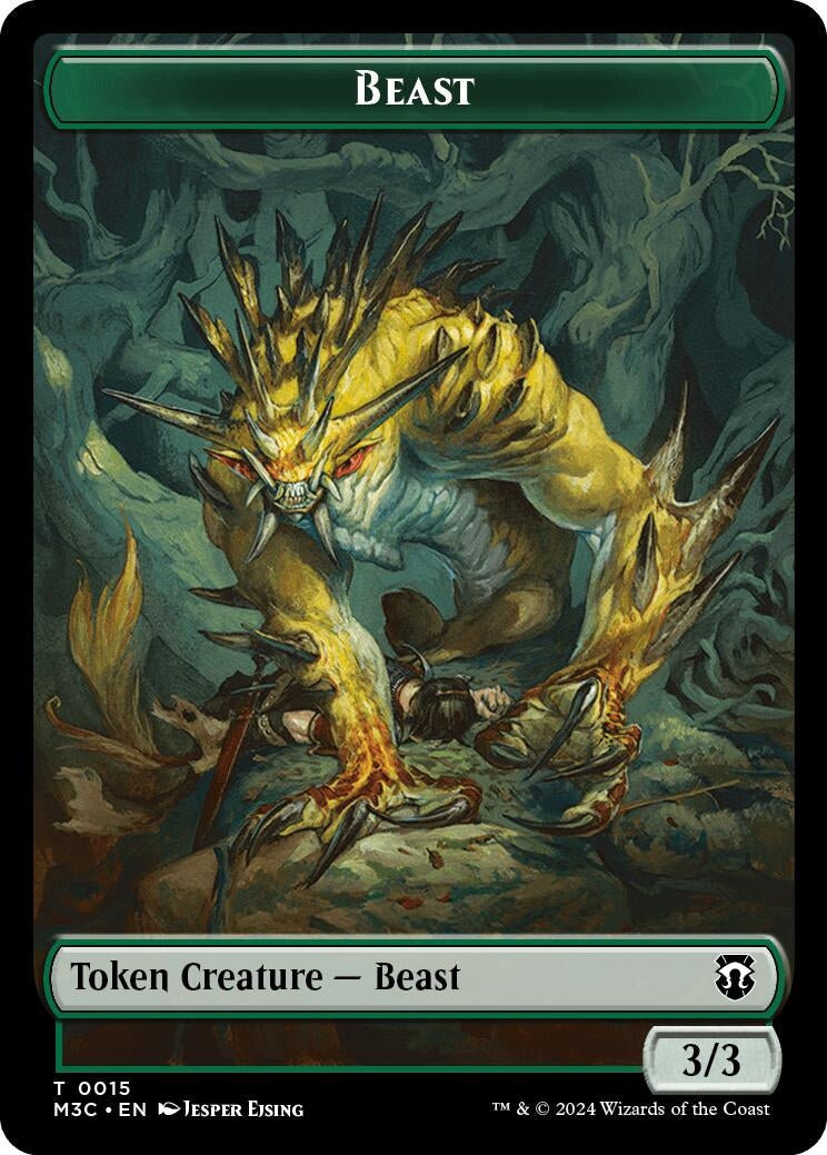 Image for Beast (0015) // Insect (0025) Double-Sided Token (15 // 25) [Modern Horizons 3] - Magic: The Gathering