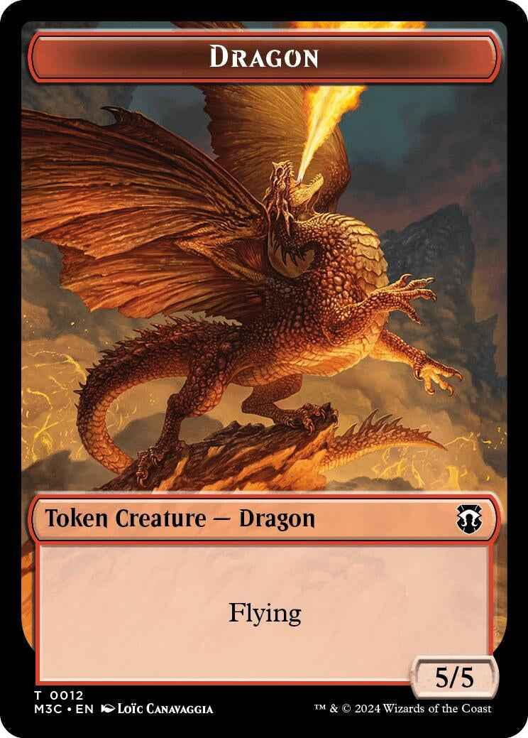 Image for Dragon // Treasure Double-Sided Token (12 // 34) [Modern Horizons 3] - Magic: The Gathering