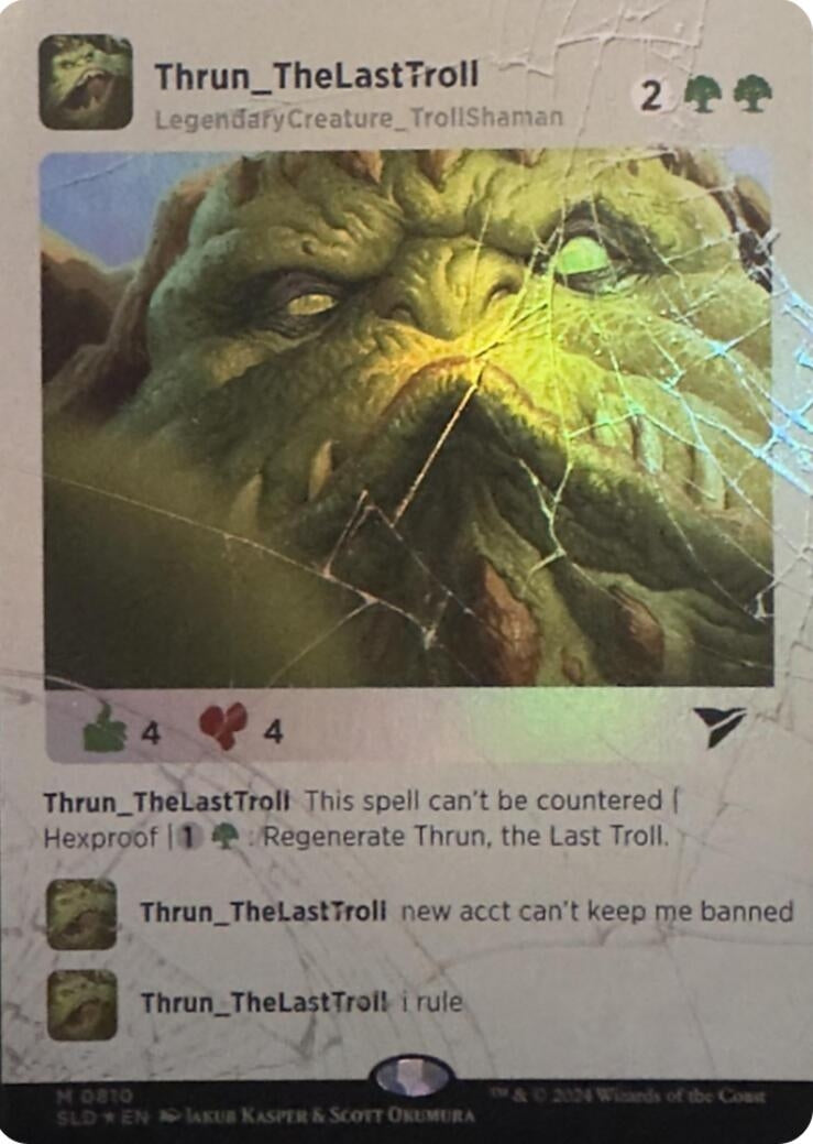 Image for Thrun, the Last Troll (Rainbow Foil) (810) [Secret Lair Drop Series] - Magic: The Gathering