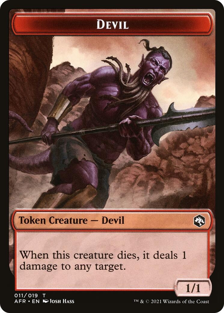 Image for Devil // Vecna Double-Sided Token (11 // 8) [Adventures in the Forgotten Realms] - Magic: The Gathering