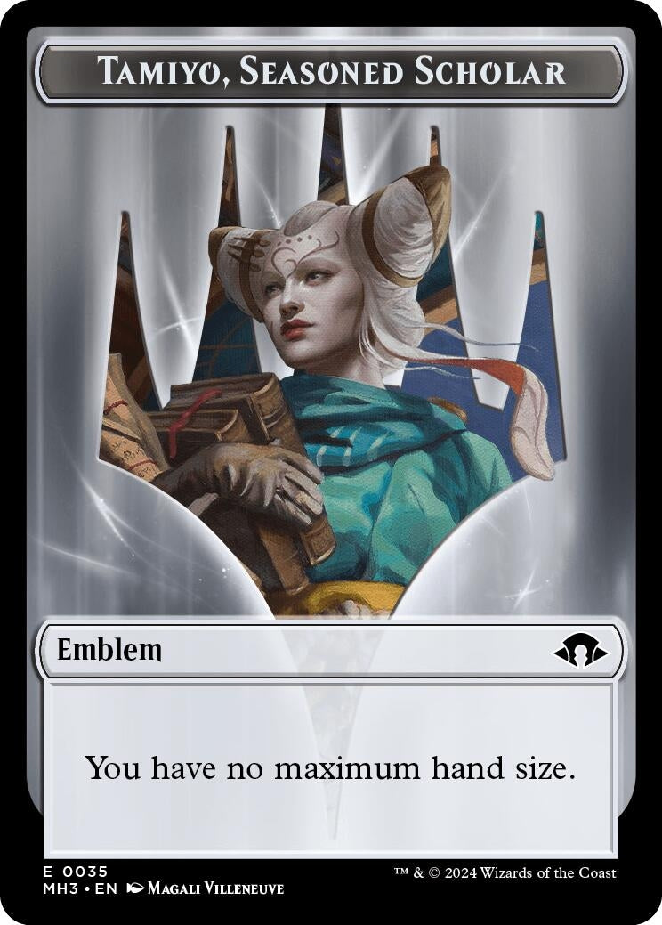 Image for Emblem - Tamiyo, Seasoned Scholar // Energy Reserve Double-Sided Token (35 // 36) [Modern Horizons 3] - Magic: The Gathering