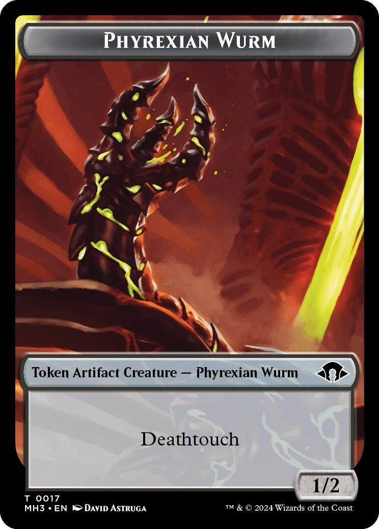 Image for Phyrexian Wurm Token (0017) (17) [Modern Horizons 3] - Magic: The Gathering