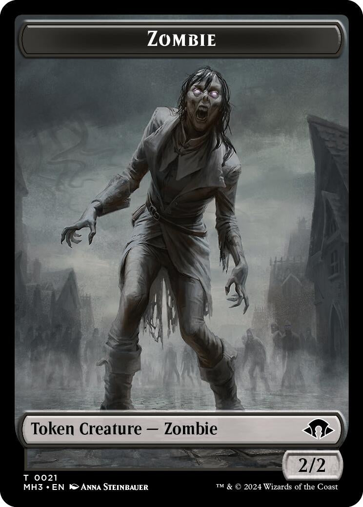 Image for Zombie // Energy Reserve Double-Sided Token (21 // 36) [Modern Horizons 3] - Magic: The Gathering