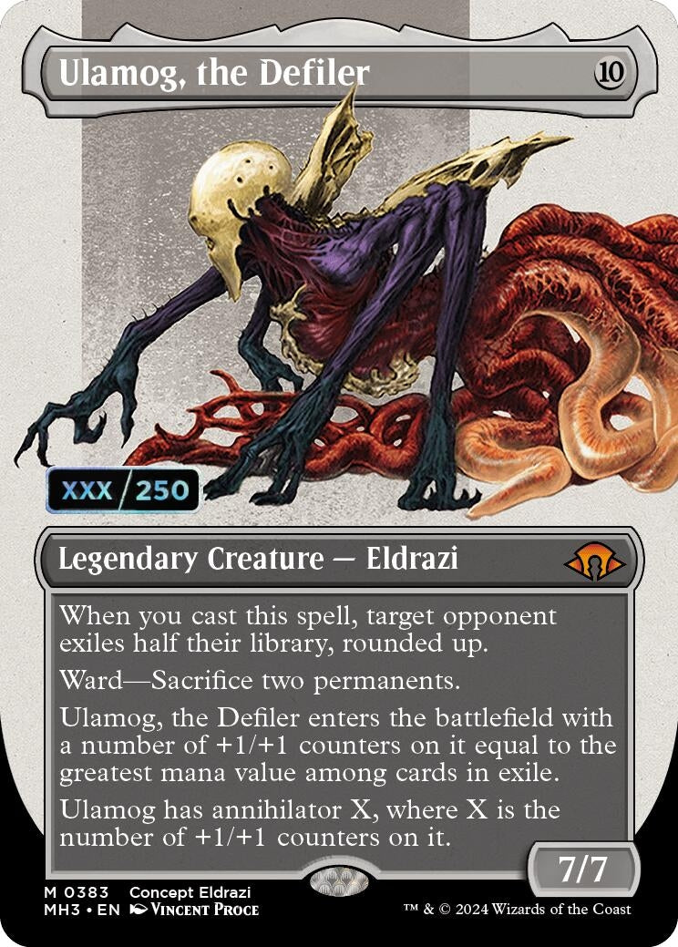 Image for Ulamog, the Defiler (Borderless) (Serial Numbered) (383) [Modern Horizons 3] - Magic: The Gathering