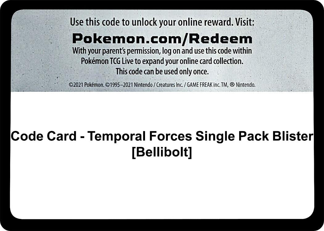 Image for Code Card - Temporal Forces Single Pack Blister [Bellibolt] [SV05: Temporal Forces] - Pokemon