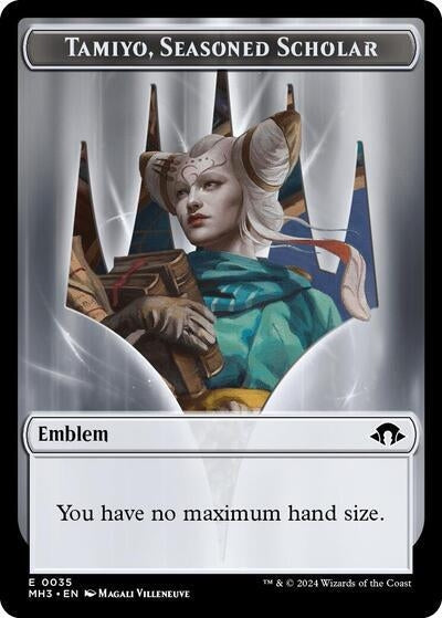 Image for Emblem - Tamiyo, Seasoned Scholar (35) [Modern Horizons 3] - Magic: The Gathering