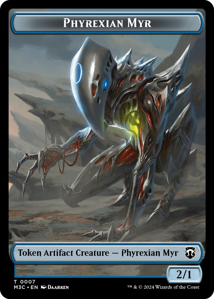 Image for Phyrexian Myr (Ripple Foil)  // Servo Double-Sided Token (7 // 33) [Modern Horizons 3] - Magic: The Gathering