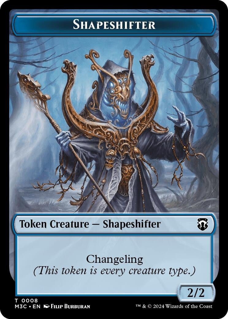 Image for Shapeshifter (0008) (Ripple Foil) // Dragon Double-Sided Token (8 // 12) [Modern Horizons 3] - Magic: The Gathering