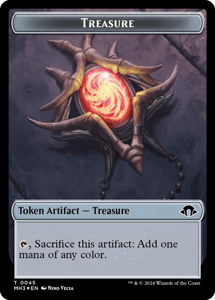 Image for Treasure (Ripple Foil)  // Copy Double-Sided Token (45 // 1) [Modern Horizons 3] - Magic: The Gathering