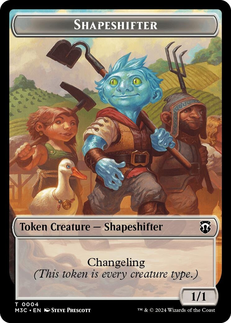 Image for Shapeshifter (0004) (Ripple Foil) // Copy Double-Sided Token (4 // 1) [Modern Horizons 3] - Magic: The Gathering