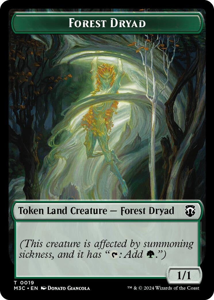 Image for Forest Dryad (Ripple Foil) // Emblem - Vivien Reid Double-Sided Token (19 // 28) [Modern Horizons 3] - Magic: The Gathering